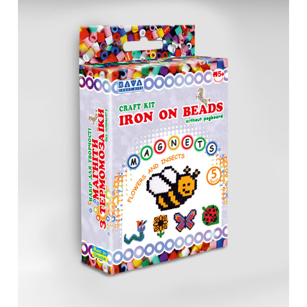 Ironing beads kit "FLowers&Insects" (no pegboard inside)