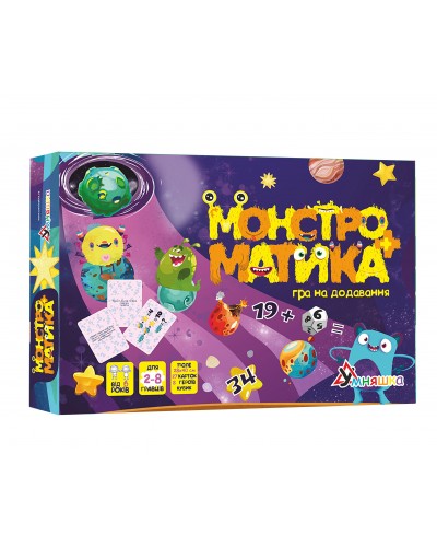 Игра настольная обучающая на сложение "Монстроматика"